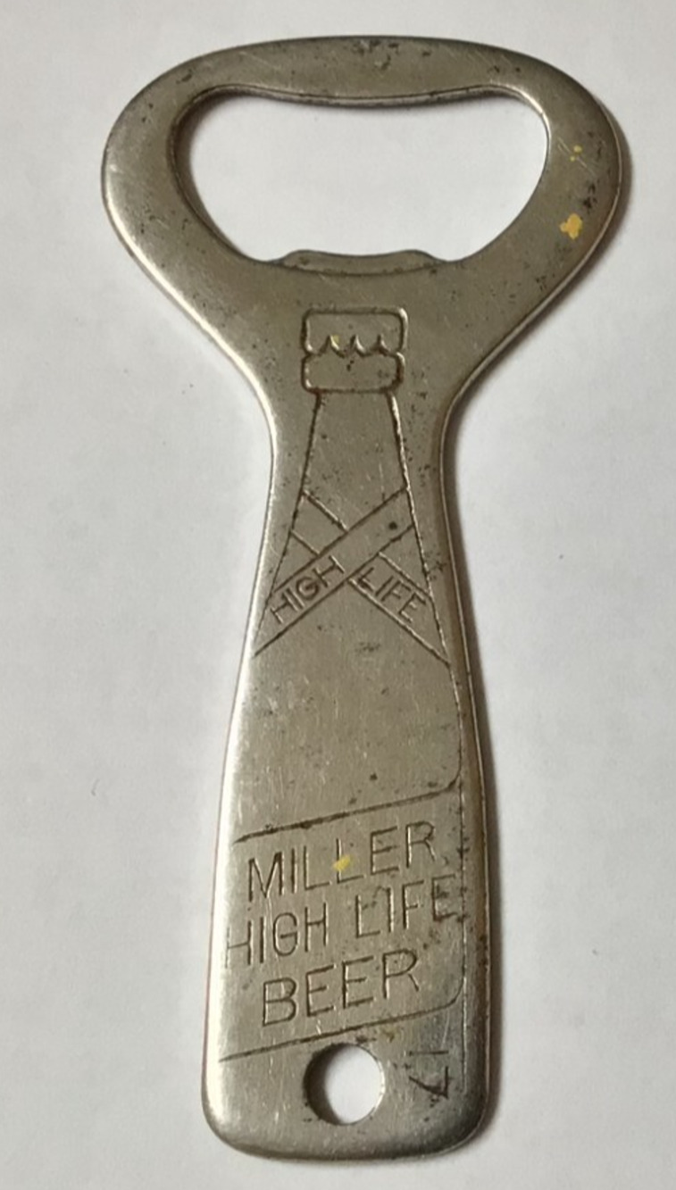 Vintage 1930s Miller High Life Beer Advertising Bottle Opener Milwaukee WI 13B